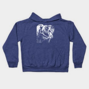 Animal grin, bear mouth. Ferocious Beast Kids Hoodie